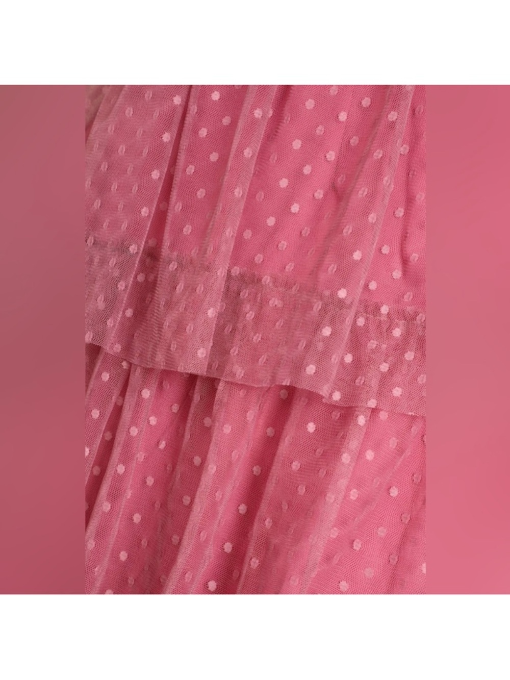 Lulu’s Sweetheart Style Mauve Polka Dot Bustier Tiered Midi Dress sz small - Picture 5 of 10